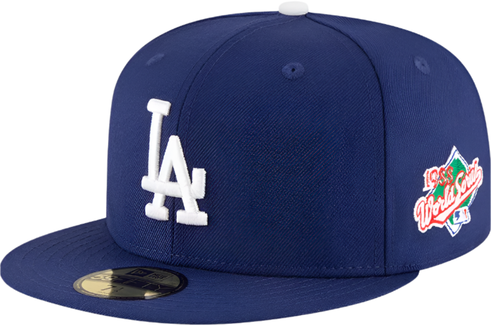 Los Angeles Dodgers New Era 1988 World Series Wool 59FIFTY Fitted Hat - Royal Blue Official Team Hat Sports Fan Cap Official NFL Team Hat Football Fan Cap