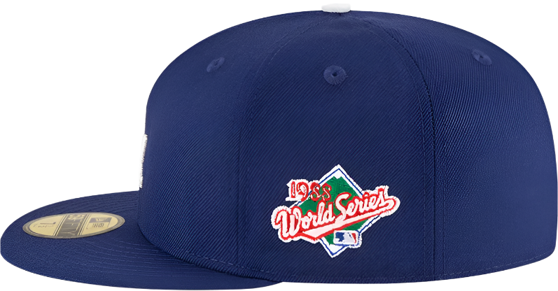 Los Angeles Dodgers New Era 1988 World Series Wool 59FIFTY Fitted Hat - Royal Blue Official Team Hat Sports Fan Cap Official NFL Team Hat Football Fan Cap