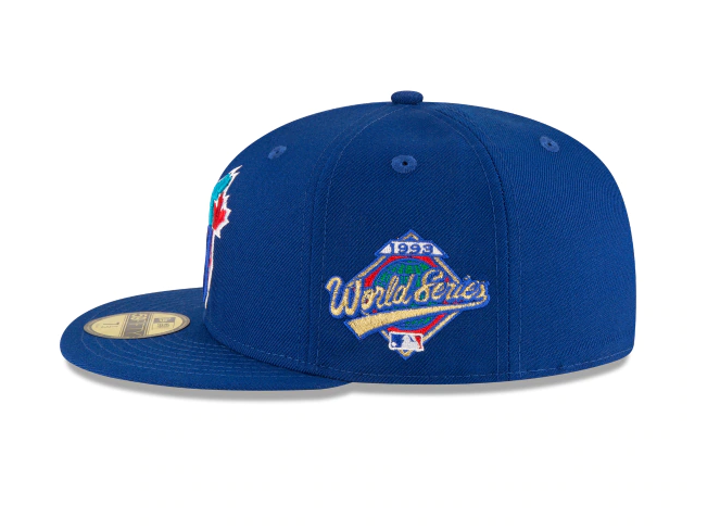 Toronto Blue Jays New Era 1993 World Series Wool 59FIFTY Fitted Hat - Royal Blue Official Team Hat Sports Fan Cap Official NFL Team Hat Football Fan Cap