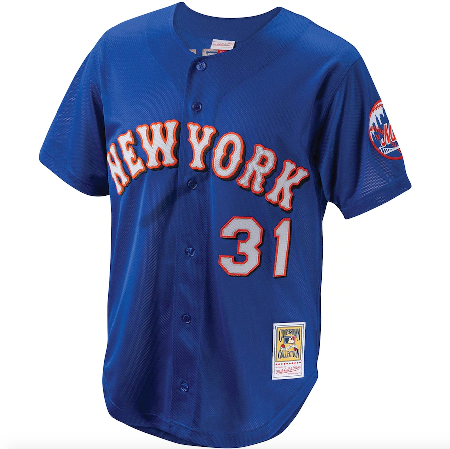 Men's Mitchell & Ness Mike Piazza New York Mets Royal Cooperstown Collection Batting Practice Jersey Official Team Jersey Sports Fan Apparel Official NFL Team Jersey Football Fan Apparel