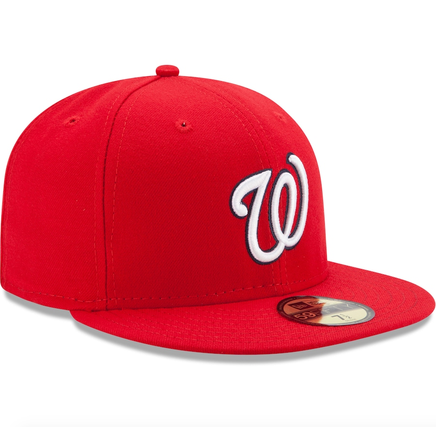 Men's Washington Nationals New Era Red Game Authentic Collection On-Field 59FIFTY Fitted Hat Official Team Hat Sports Fan Cap Official NFL Team Hat Football Fan Cap