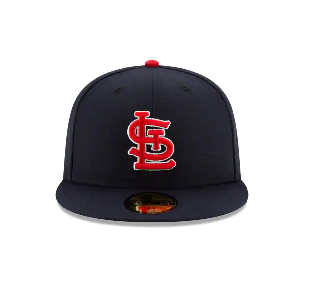 Men's St. Louis Cardinals New Era Navy Alternate Authentic Collection On-Field 59FIFTY Fitted Hat Official Team Hat Sports Fan Cap Official NFL Team Hat Football Fan Cap