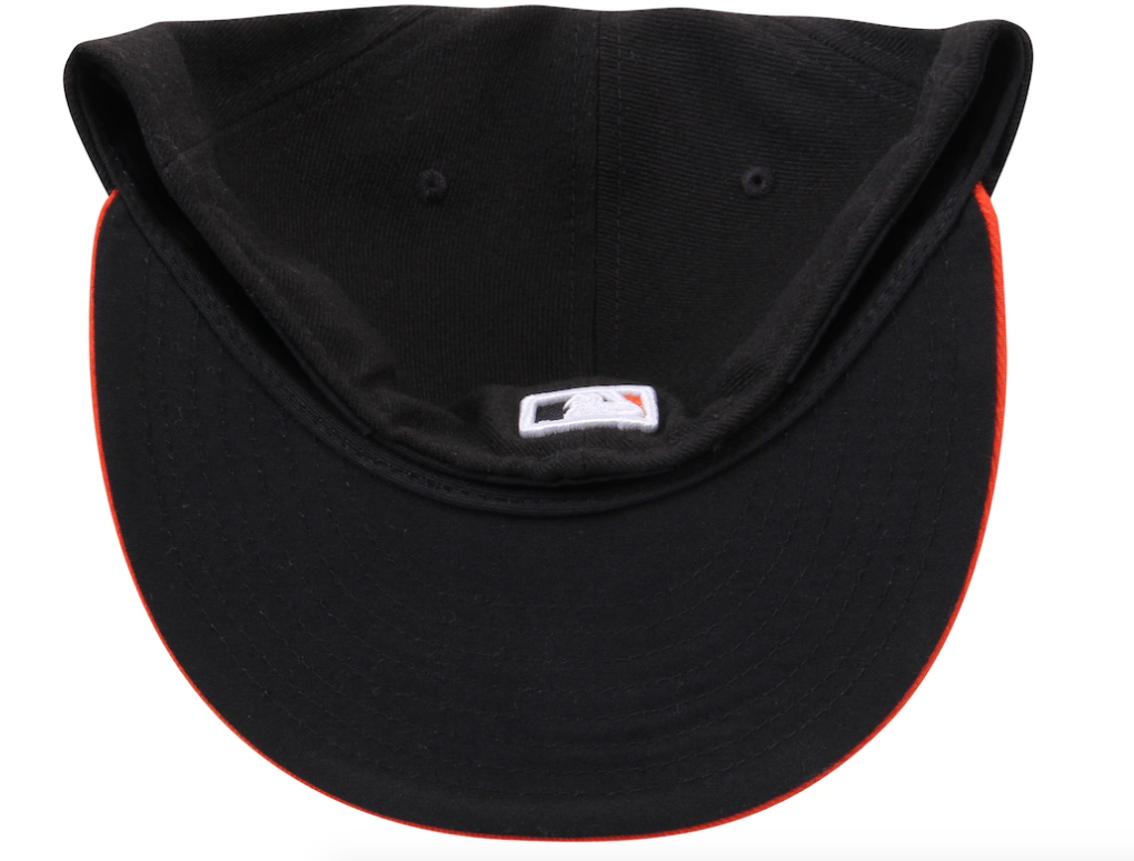 Men's Baltimore Orioles New Era White/Orange Home Authentic Collection On-Field 59FIFTY Fitted Hat Official Team Hat Sports Fan Cap Official NFL Team Hat Football Fan Cap