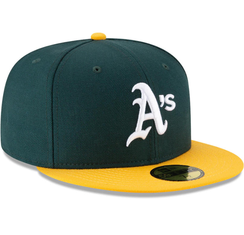 Oakland Athletics New Era 1989 World Series Wool 59FIFTY Fitted Hat - Green Official Team Hat Sports Fan Cap Official NFL Team Hat Football Fan Cap