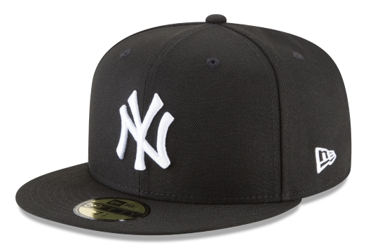 New York Yankees Black and White 59Fifty Fitted Hat Official Team Hat Sports Fan Cap Official NFL Team Hat Football Fan Cap