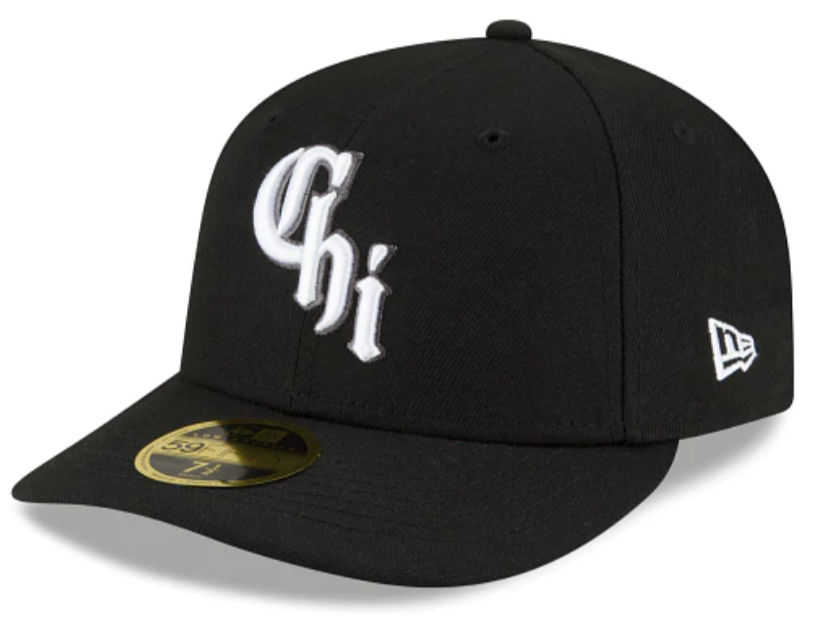 Chicago White Sox New Era Black City Connect Low Profile 59FIFTY Fitted Hat Official Team Hat Sports Fan Cap Official NFL Team Hat Football Fan Cap