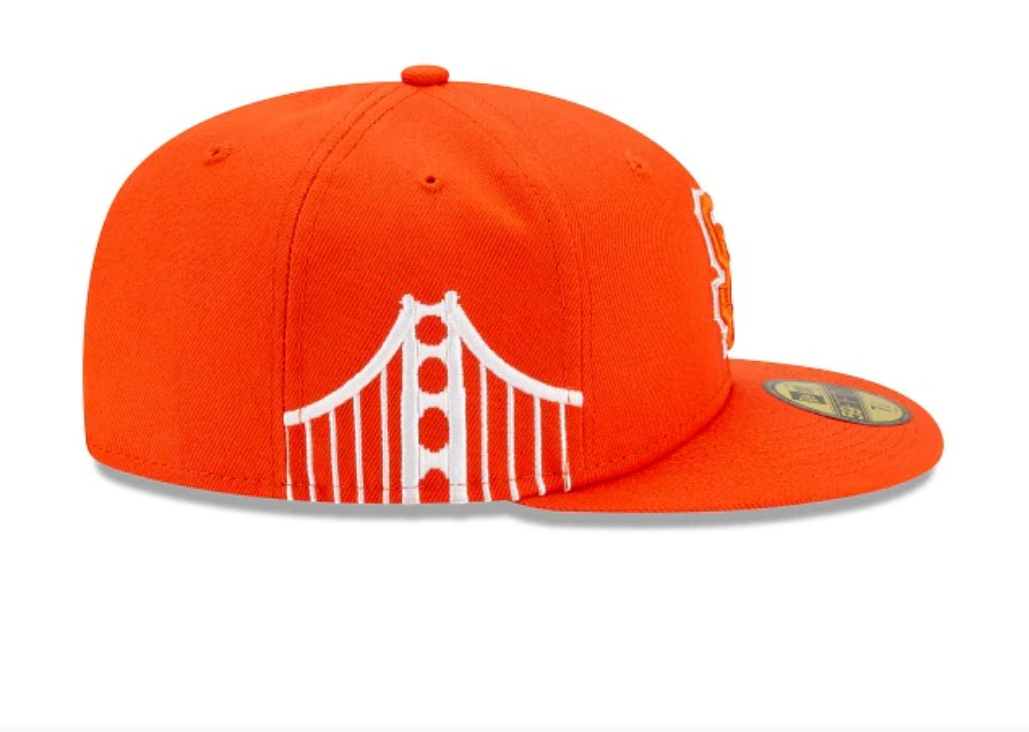 Men's San Francisco Giants New Era Orange City Connect 59FIFTY Fitted Hat Official Team Hat Sports Fan Cap Official NFL Team Hat Football Fan Cap