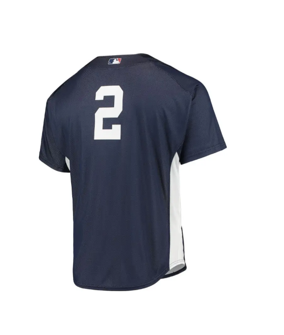 Men's Derek Jeter New York Yankees Mitchell & Ness Navy 2009 Authentic Batting Practice Jersey Official Team Jersey Sports Fan Apparel Official NFL Team Jersey Football Fan Apparel