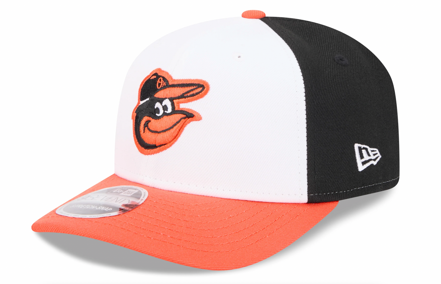 Baltimore Orioles Home New Era Player Replica 9SEVENTY Stretch Snap Adjustable Hat Official Team Hat Sports Fan Cap Official NFL Team Hat Football Fan Cap