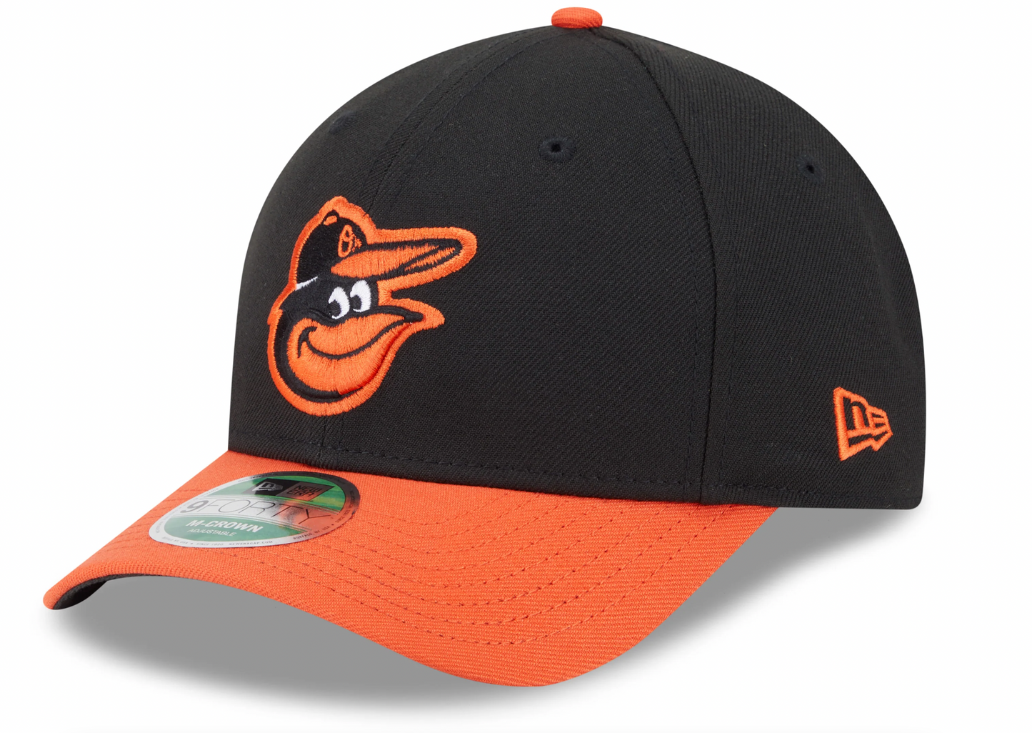 Baltimore Orioles Black/Orange Road New Era Player Replica M-Crown 9FORTY Adjustable Hat Official Team Hat Sports Fan Cap Official NFL Team Hat Football Fan Cap