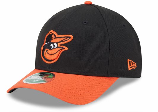 Baltimore Orioles Black/Orange Road New Era Player Replica M-Crown 9FORTY Adjustable Hat Official Team Hat Sports Fan Cap Official NFL Team Hat Football Fan Cap