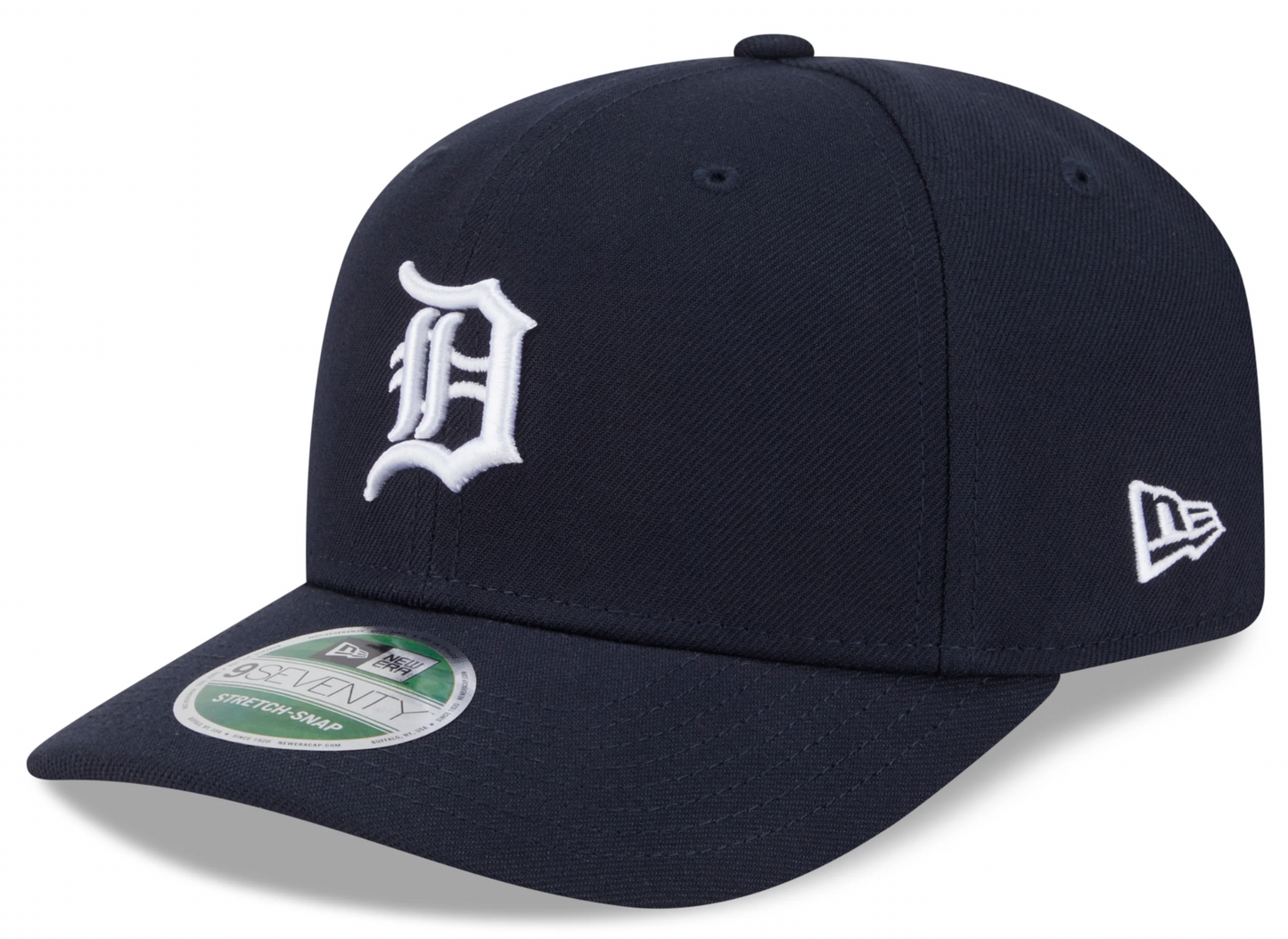 Detroit Tigers Navy New Era Player Replica 9SEVENTY Stretch Snap Adjustable Hat Official Team Hat Sports Fan Cap Official NFL Team Hat Football Fan Cap