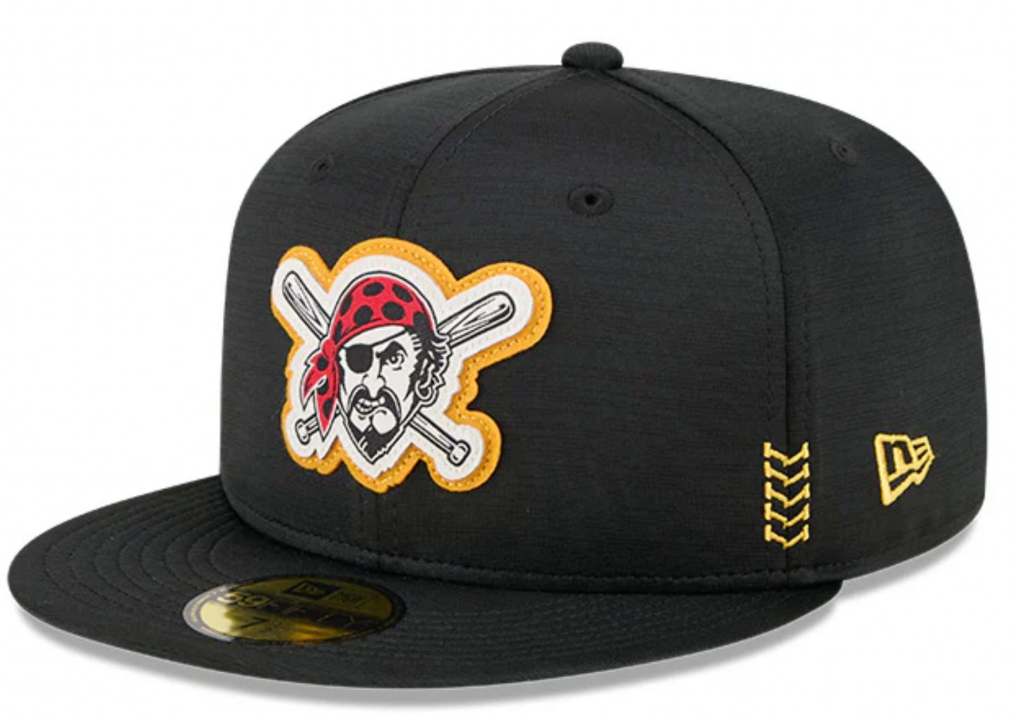 Men's Pittsburgh Pirates New Era Black 2024 Alternate Clubhouse 1914 59FIFTY Fitted Hat Official Team Hat Sports Fan Cap Official NFL Team Hat Football Fan Cap