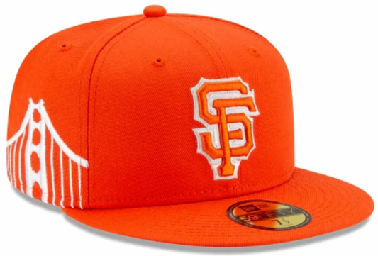 Men's San Francisco Giants New Era Orange City Connect 59FIFTY Fitted Hat Official Team Hat Sports Fan Cap Official NFL Team Hat Football Fan Cap