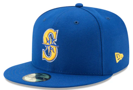 Men's Seattle Mariners New Era Royal Game Authentic Collection Alternate 2 On-Field 59FIFTY Fitted Hat Official Team Hat Sports Fan Cap Official NFL Team Hat Football Fan Cap