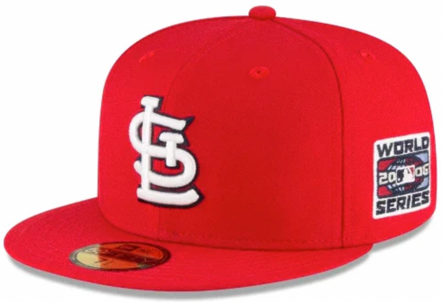 St. Louis Cardinals New Era 2006 World Series Wool 59FIFTY Fitted Hat - Red Official Team Hat Sports Fan Cap Official NFL Team Hat Football Fan Cap