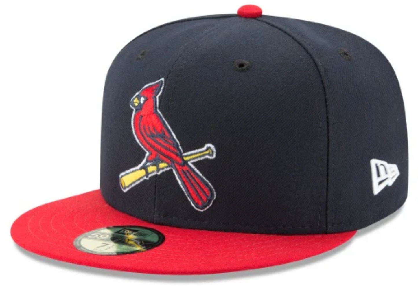 Men's St. Louis Cardinals New Era Navy/Red Game Authentic Collection Alternate 2 On-Field 59FIFTY Fitted Hat Official Team Hat Sports Fan Cap Official NFL Team Hat Football Fan Cap