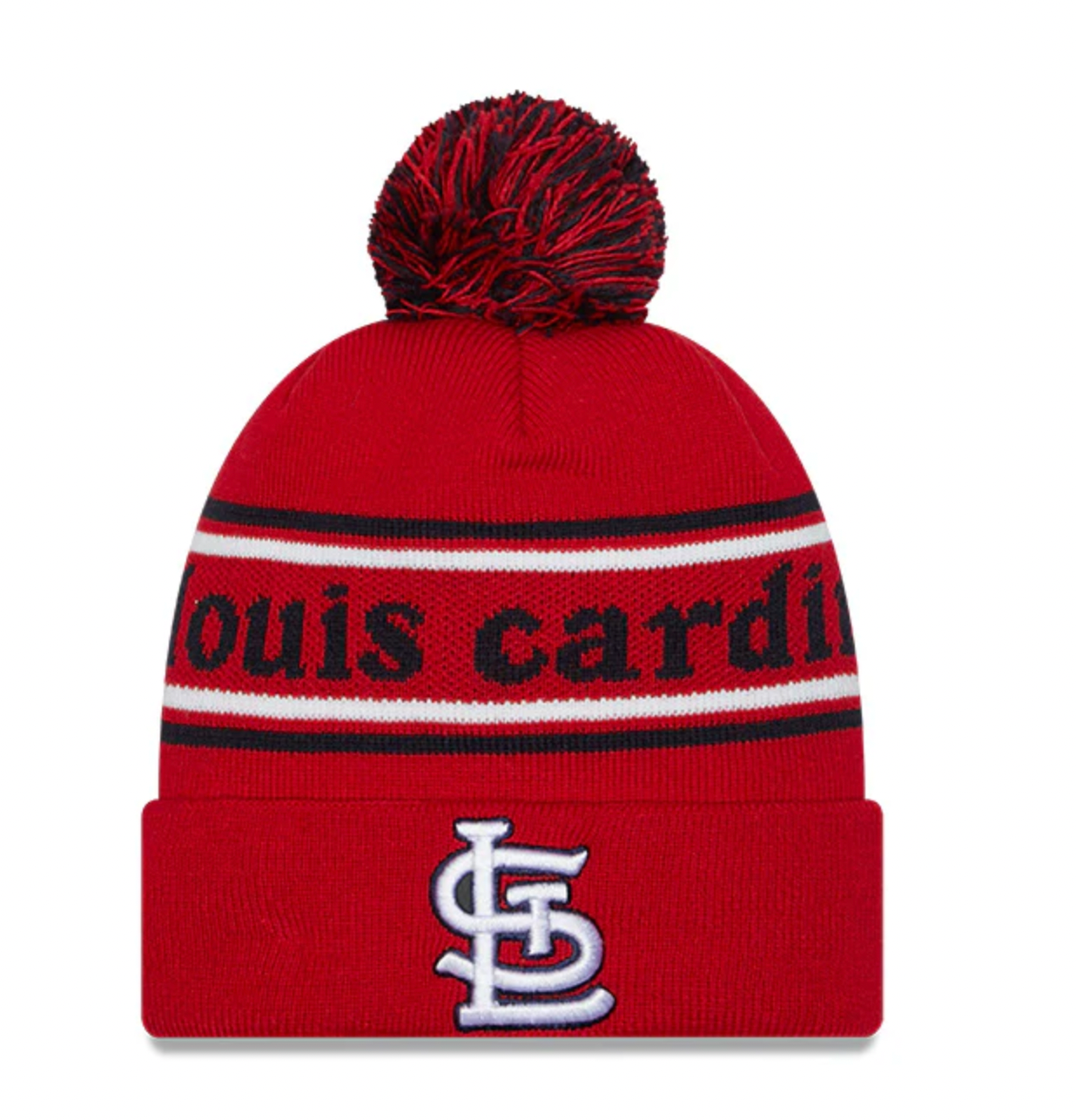 St. Louis Cardinals New Era Marquee Cuffed Knit Hat with Pom Official Team Hat Sports Fan Cap Official NFL Team Hat Football Fan Cap