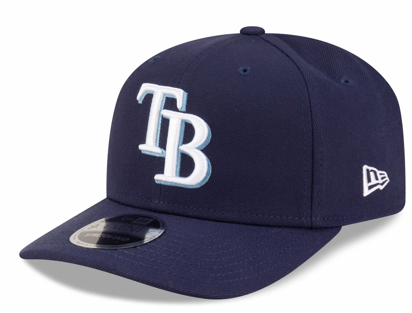 Tampa Bay Rays Navy New Era Player Replica 9SEVENTY Stretch Snap Adjustable Hat Official Team Hat Sports Fan Cap Official NFL Team Hat Football Fan Cap