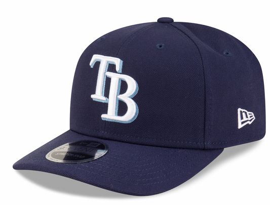 Tampa Bay Rays Navy New Era Player Replica 9SEVENTY Stretch Snap Adjustable Hat Official Team Hat Sports Fan Cap Official NFL Team Hat Football Fan Cap
