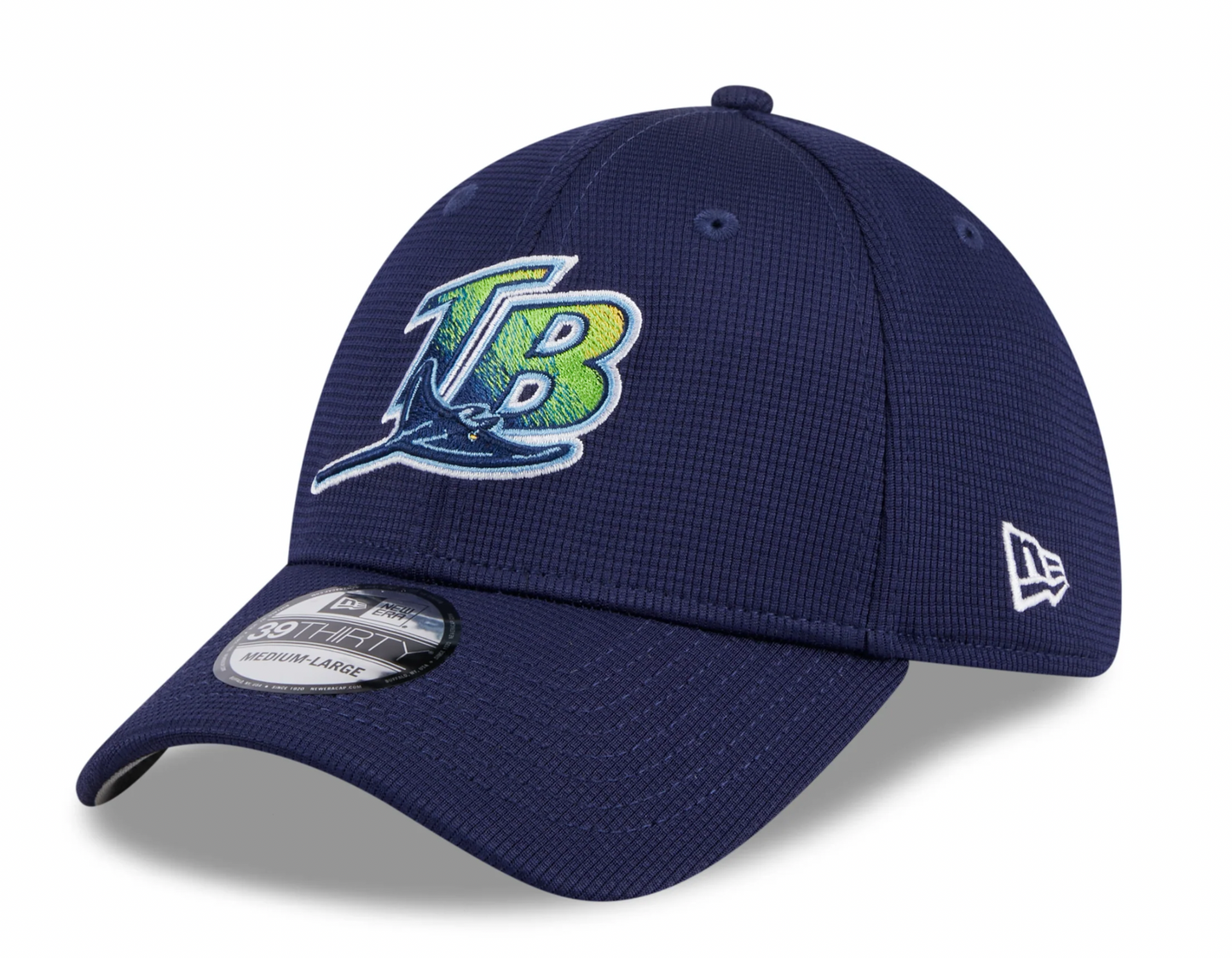 Men's Tampa Bay Rays New Era 2024 Batting Practice Navy 39THIRTY Flex-Fit Hat Official Team Hat Sports Fan Cap Official NFL Team Hat Football Fan Cap