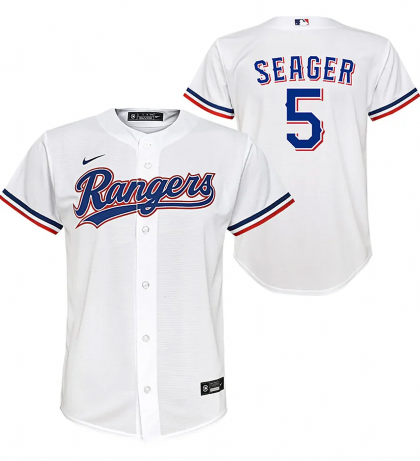 Youth Nike Corey Seager Texas Rangers White Home Replica Jersey Official Team Jersey Sports Fan Apparel Official NFL Team Jersey Football Fan Apparel
