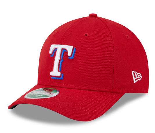Texas Rangers Red Alternate New Era Player Replica M-Crown 9FORTY Adjustable Hat Official Team Hat Sports Fan Cap Official NFL Team Hat Football Fan Cap
