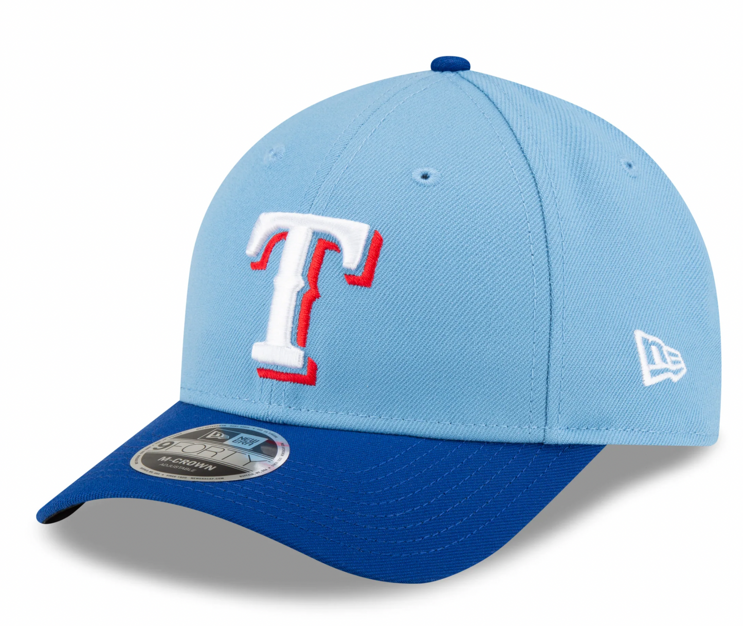Texas Rangers Blue Alternate New Era Player Replica M-Crown 9FORTY Adjustable Hat Official Team Hat Sports Fan Cap Official NFL Team Hat Football Fan Cap
