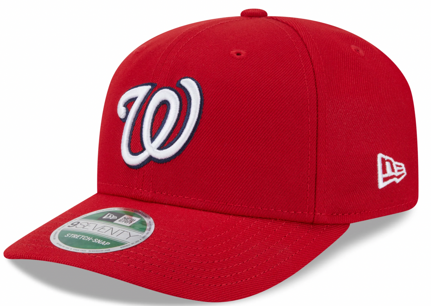 Washington Nationals Red New Era Player Replica 9SEVENTY Stretch Snap Adjustable Hat Official Team Hat Sports Fan Cap Official NFL Team Hat Football Fan Cap