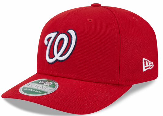 Washington Nationals Red New Era Player Replica 9SEVENTY Stretch Snap Adjustable Hat Official Team Hat Sports Fan Cap Official NFL Team Hat Football Fan Cap