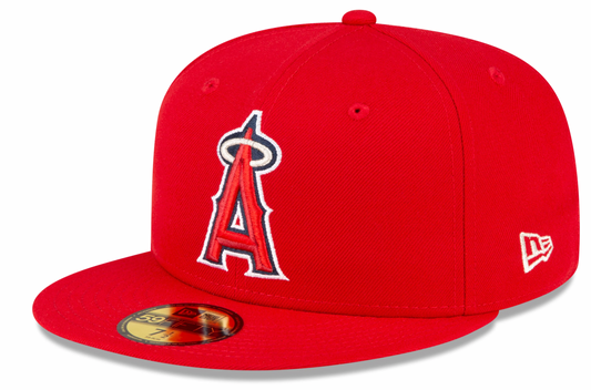 Men's Anaheim Angels New Era Red Game Authentic Collection On-Field 59FIFTY Fitted Hat Official Team Hat Sports Fan Cap Official NFL Team Hat Football Fan Cap