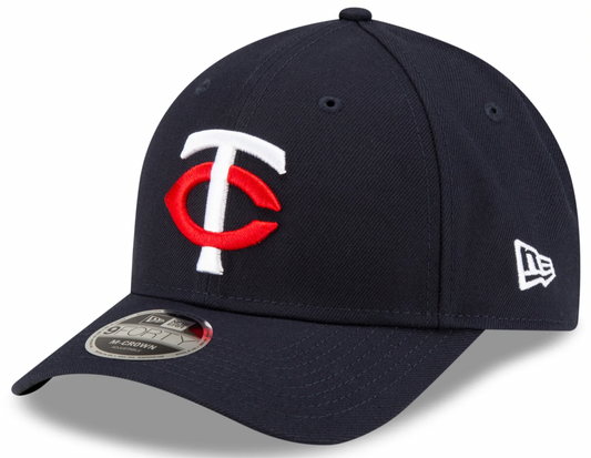 Minnesota Twins Navy New Era Player Replica M-Crown 9FORTY Adjustable Hat Official Team Hat Sports Fan Cap Official NFL Team Hat Football Fan Cap