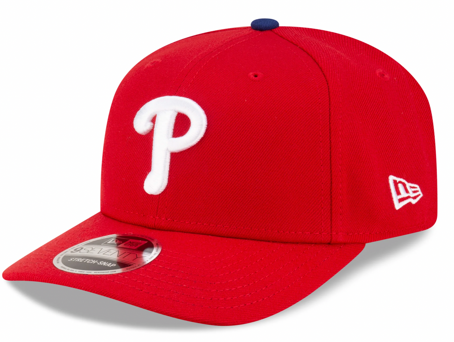 Philadelphia Phillies Red New Era Player Replica 9SEVENTY Stretch Snap Adjustable Hat Official Team Hat Sports Fan Cap Official NFL Team Hat Football Fan Cap