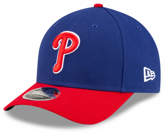 Philadelphia Phillies 2 Tone Royal/Red Alternate New Era Player Replica M-Crown 9FORTY Adjustable Hat Official Team Hat Sports Fan Cap Official NFL Team Hat Football Fan Cap