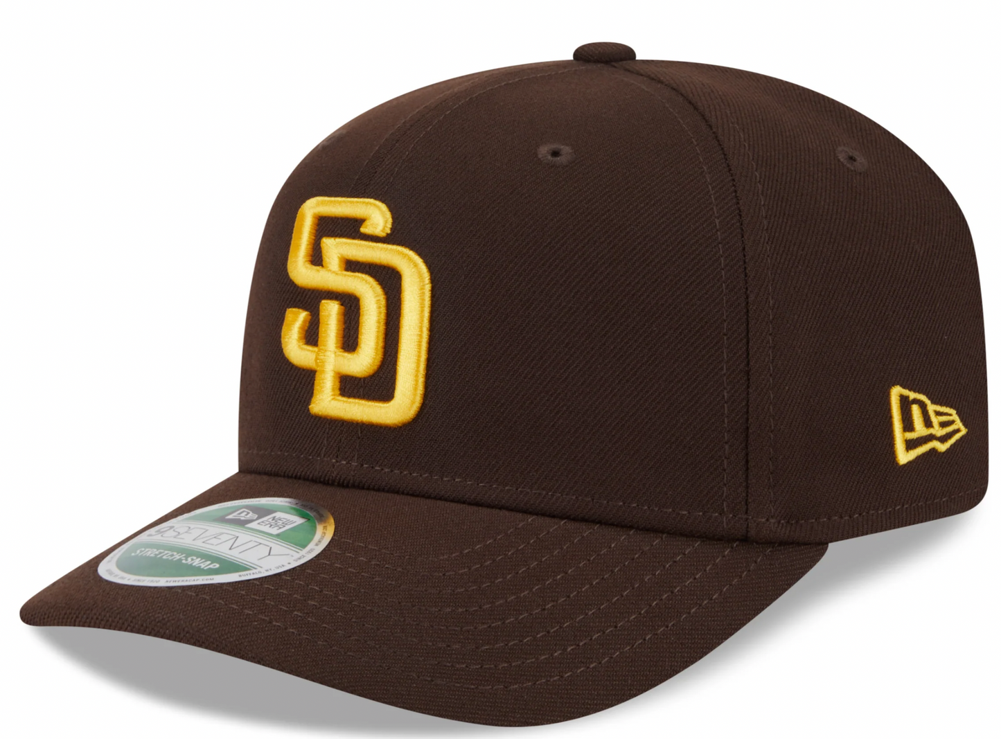 San Diego Padres Brown New Era Player Replica 9SEVENTY Stretch Snap Adjustable Hat Official Team Hat Sports Fan Cap Official NFL Team Hat Football Fan Cap
