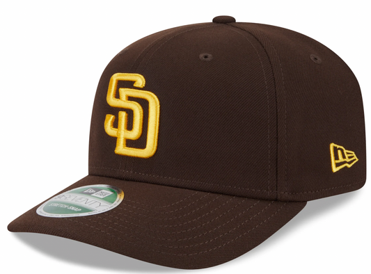 San Diego Padres Brown New Era Player Replica 9SEVENTY Stretch Snap Adjustable Hat Official Team Hat Sports Fan Cap Official NFL Team Hat Football Fan Cap