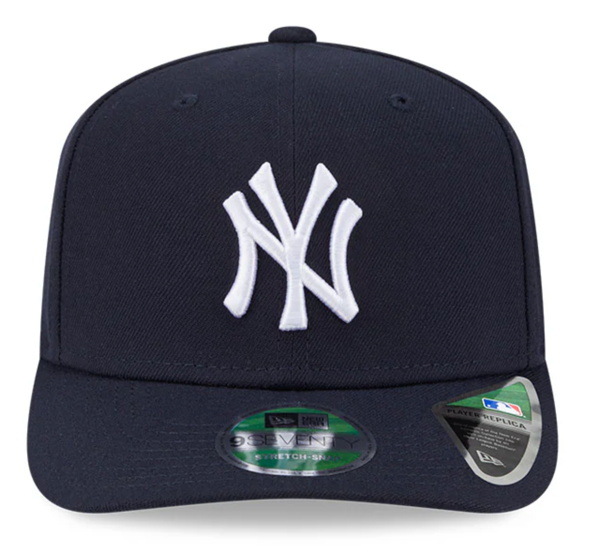 New York Yankes Navy New Era Player Replica 9SEVENTY Stretch Snap Adjustable Hat Official Team Hat Sports Fan Cap Official NFL Team Hat Football Fan Cap