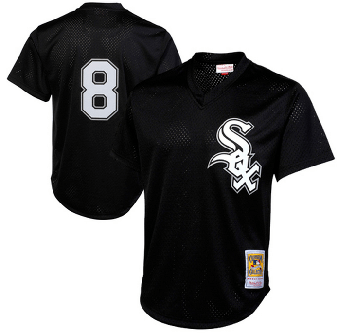 Mitchell & Ness Bo Jackson Chicago White Sox Black 1993 Authentic Cooperstown Collection Batting Practice Jersey Official Team Jersey Sports Fan Apparel Official NFL Team Jersey Football Fan Apparel