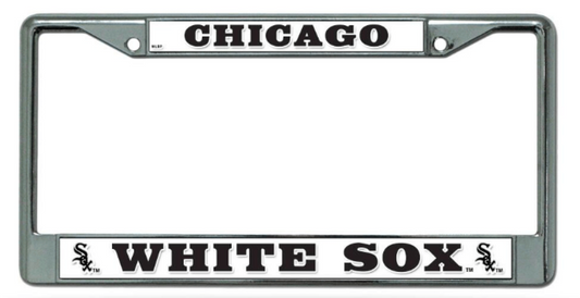 Chicago White Sox Chrome License plate Frame By Rico Official Sports Fan Gear Official NFL Fan Gear