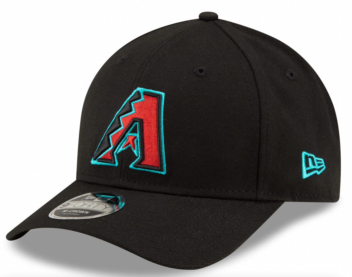 Arizona Diamondbacks Black Alternate New Era Player Replica M-Crown 9FORTY Adjustable Hat Official Team Hat Sports Fan Cap Official NFL Team Hat Football Fan Cap