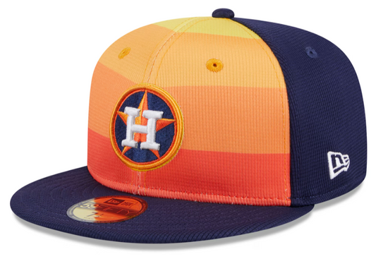 Men's Houston Astros New Era Navy 2024 Batting Practice 59FIFTY Fitted Hat Official Team Hat Sports Fan Cap Official NFL Team Hat Football Fan Cap
