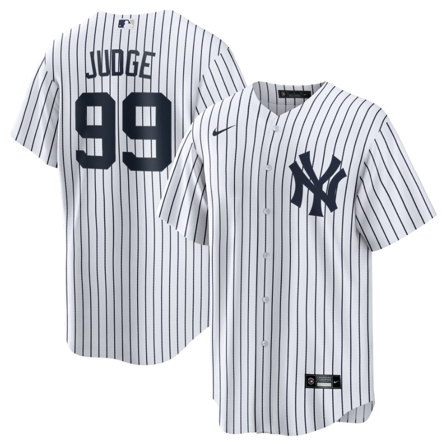 Men's Aaron Judge New York Yankees Nike Home White Replica Jersey With Name Official Team Jersey Sports Fan Apparel Official NFL Team Jersey Football Fan Apparel