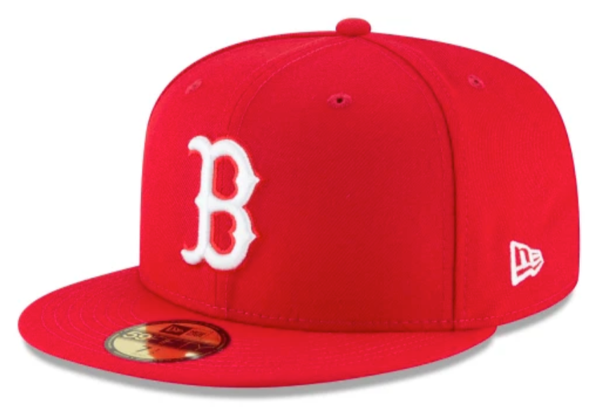 Men's Boston Red Sox New Era Red 59FIFTY Hat Official Team Hat Sports Fan Cap Official NFL Team Hat Football Fan Cap
