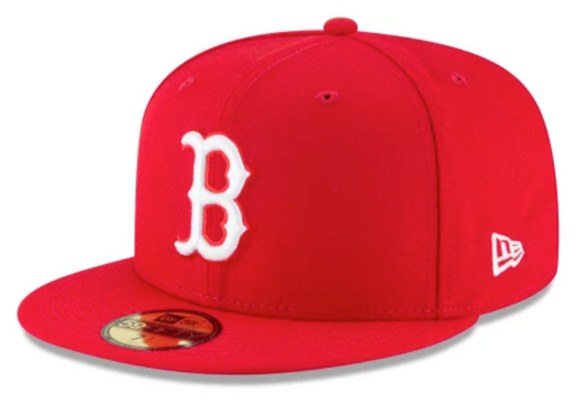 Men's Boston Red Sox New Era Red 59FIFTY Hat Official Team Hat Sports Fan Cap Official NFL Team Hat Football Fan Cap