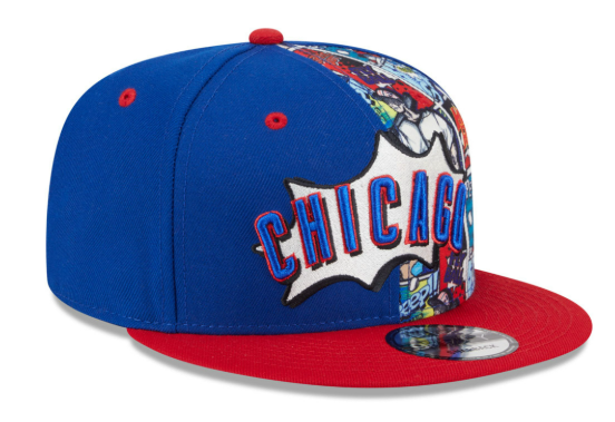 Chicago Cubs New Era 2025 Diamond Hero Royal/Red 9FIFTY Snapback Hat Official Team Hat Sports Fan Cap Official NFL Team Hat Football Fan Cap