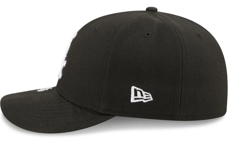 Chicago White Sox MLB Waves 59FIFTY Fitted New Era Black/White Official Team Hat Sports Fan Cap Official NFL Team Hat Football Fan Cap