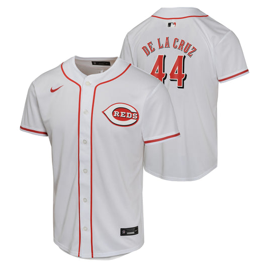 Youth Elly De La Cruz Cincinnati Reds NIKE White Home Game Replica Jersey Official Team Jersey Sports Fan Apparel Official NFL Team Jersey Football Fan Apparel