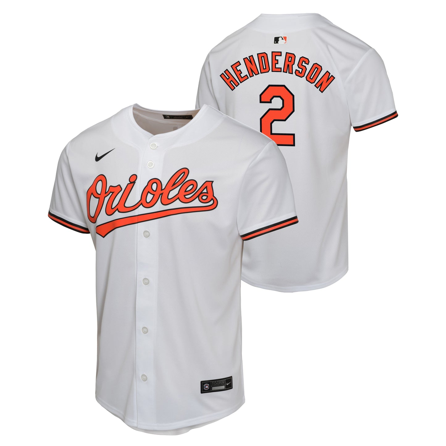 NIKE Youth Gunnar Henderson Baltimore Orioles White Home Replica Game Jersey Official Team Jersey Sports Fan Apparel Official NFL Team Jersey Football Fan Apparel