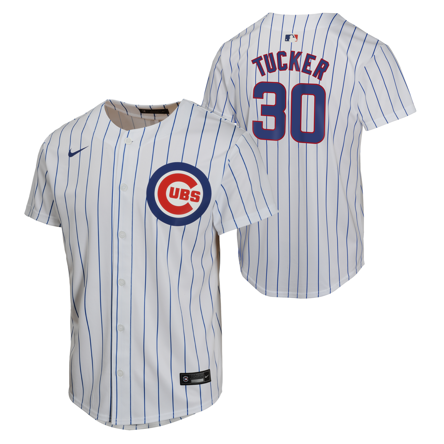 NIKE Youth Kyle Tucker Chicago Cubs White Home Replica Sublimated Twill Jersey Official Team Jersey Sports Fan Apparel Official NFL Team Jersey Football Fan Apparel