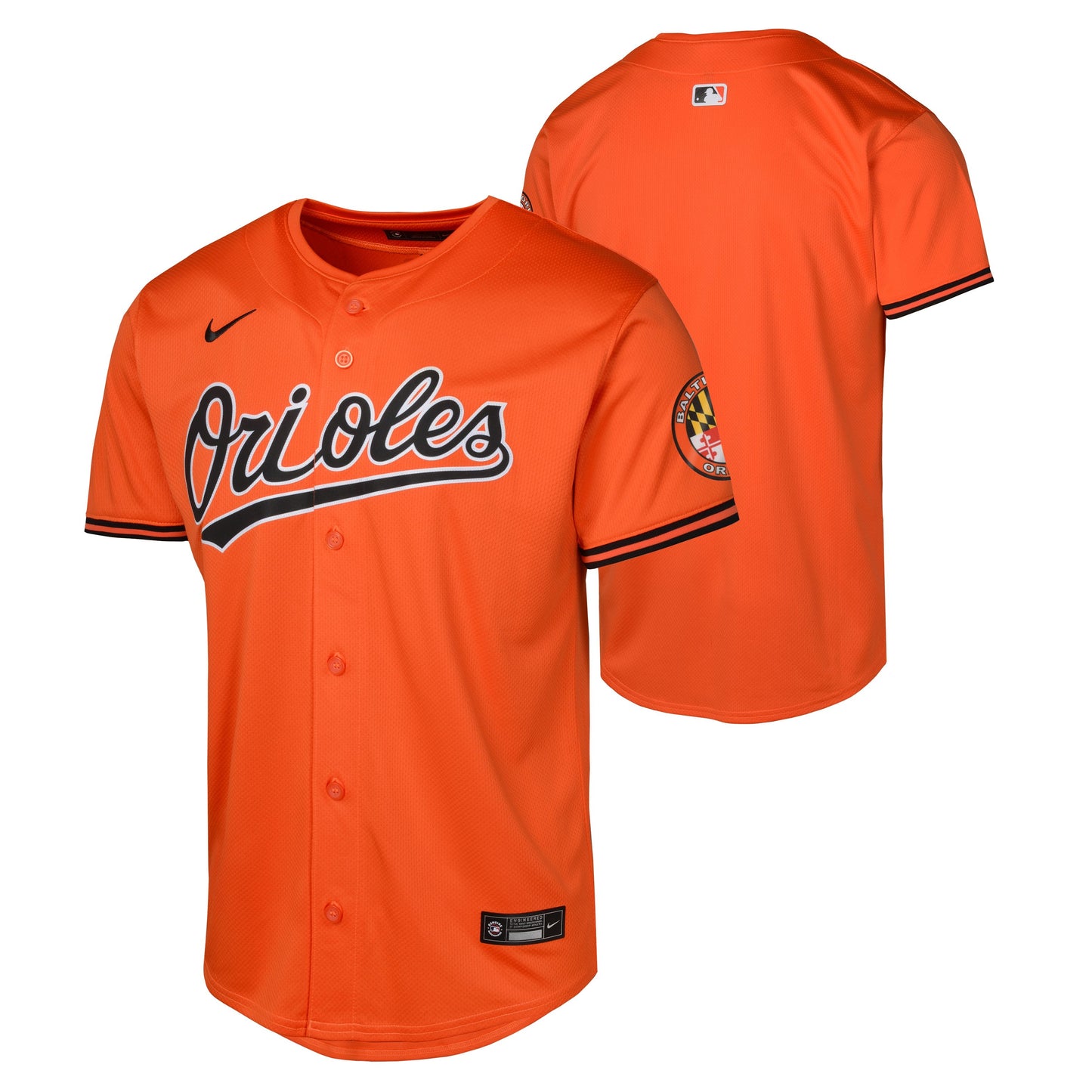 Youth Baltimore Orioles NIKE Orange Alternate Blank Limited Replica Jersey Official Team Jersey Sports Fan Apparel Official NFL Team Jersey Football Fan Apparel